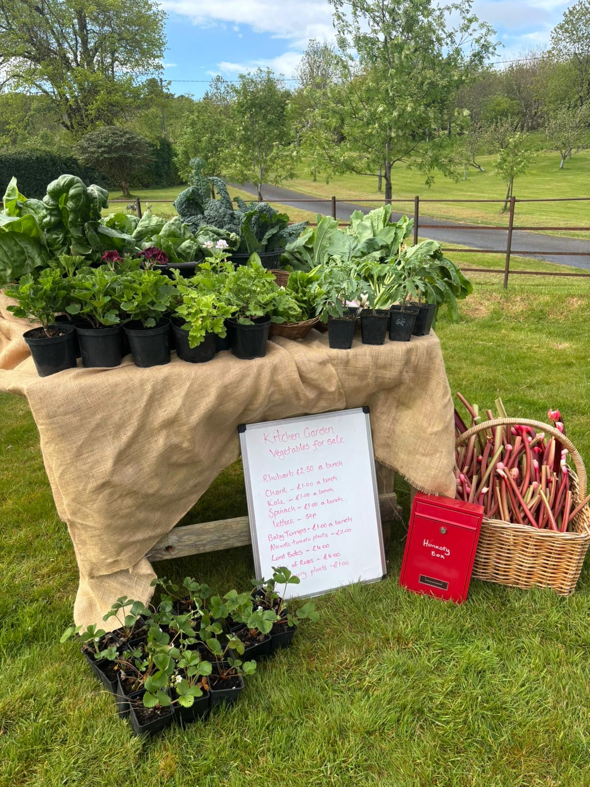 Gardens Fruit & Veg Produce - Honesty box
