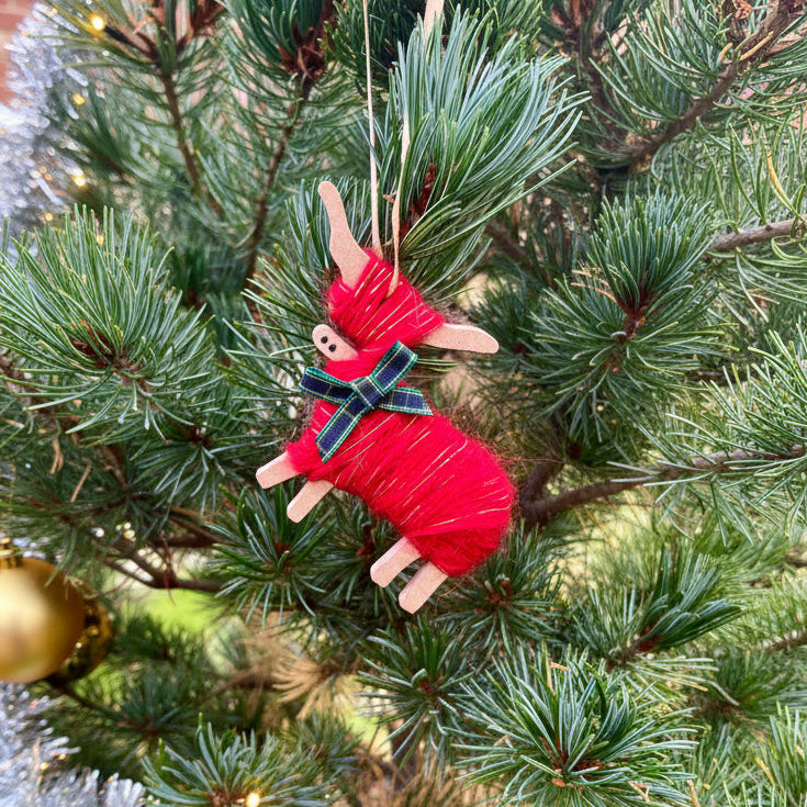 Hairy Coo - Christmas Tree Hanging Decoration